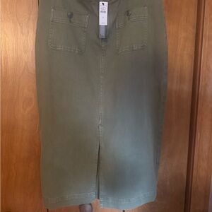 Talbots Khaki Pencil Skirt